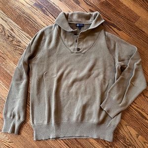 J.CREW Mens' Gold Shawl Collar Knit Sweater sz M